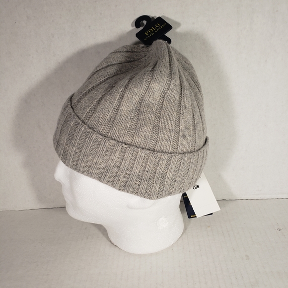NWT Men's Ralph Lauren Polo Wide Rib Cuffed Beanie - Picture 4 of 9